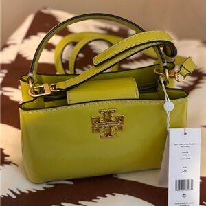 Tory Burch Lime Green Leather Handbag